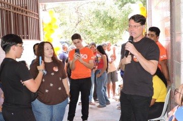  Kiko Caputo participou de café da manhã com apoiadores e lideranças locais em Brazlândia
     -  (crédito: Divulgação/ Campanha Kiko Caputo)