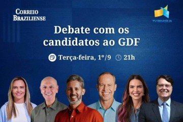 Debate com os candidatos ao GDF - (crédito: Divulgação) Debate com os candidatos ao GDF - (crédito: Divulgação)