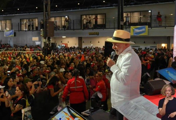 Presidente Lula (PT) participou, neste sábado (29/8), do ato Mulheres com Lula, realizado em Belo Horizonte (MG)  -  (crédito: Reprodução/ YouTube)