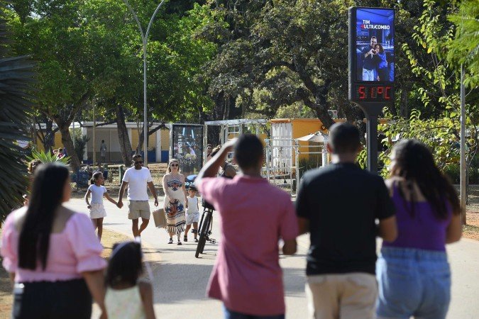  O calor escaldante  enlouqueceu até os termômetros do Parque da Cidade
