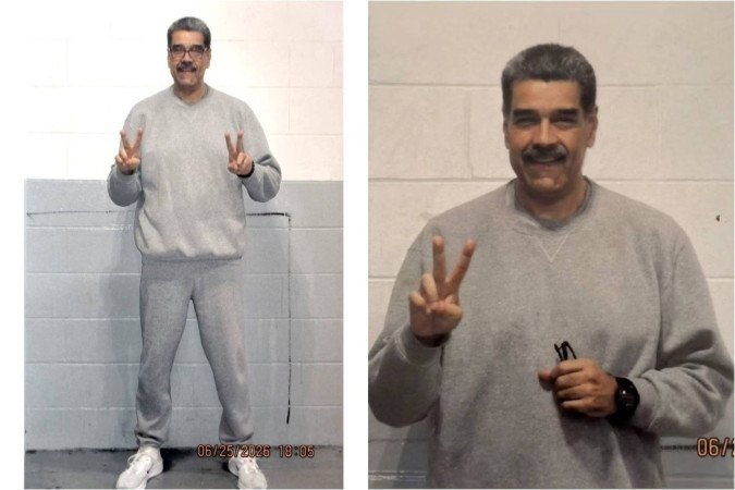 As imagens mostram Maduro usando um agasalho cinza e fazendo o gesto de paz com as mãos. - (crédito: Reprodução/Instagram/@nicolasmaduro) As imagens mostram Maduro usando um agasalho cinza e fazendo o gesto de paz com as mãos. - (crédito: Reprodução/Instagram/@nicolasmaduro)