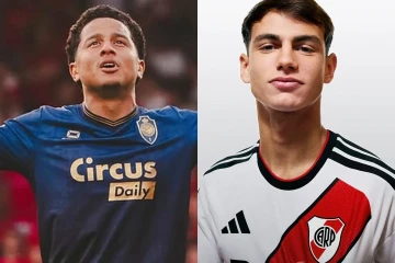 Anthony Valencia e Joaquin Freitas são os dois novos jogadores estrangeiros do Flamengo. - (crédito: Divulgação / Royal Antwerp e River Plate) Anthony Valencia e Joaquin Freitas são os dois novos jogadores estrangeiros do Flamengo. - (crédito: Divulgação / Royal Antwerp e River Plate)