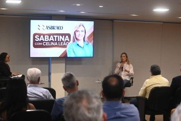 Em sabatinha promovida pela Asbraco, governadora falou sobre infraestrutura - (crédito: ED ALVES/CB/D.A.Press) Em sabatinha promovida pela Asbraco, governadora falou sobre infraestrutura - (crédito: ED ALVES/CB/D.A.Press)