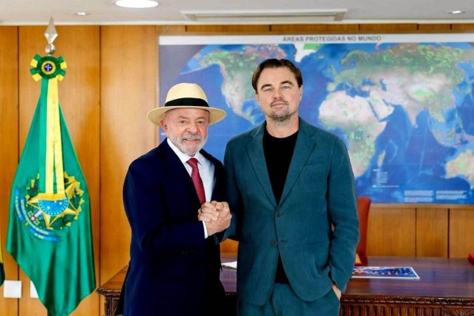  'Parabenizei DiCaprio pelo seu compromisso com a causa ambiental e ind&iacute;gena', diz Lula