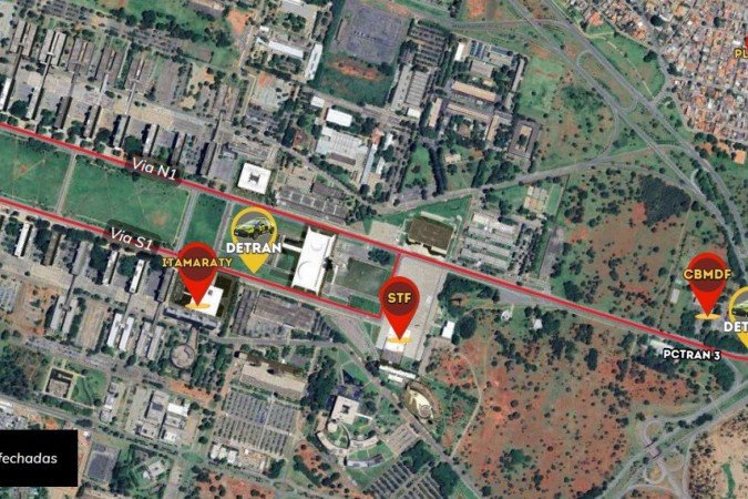 Via N1 será interditada para o ensaio - (crédito: Divulgação) Via N1 será interditada para o ensaio - (crédito: Divulgação)