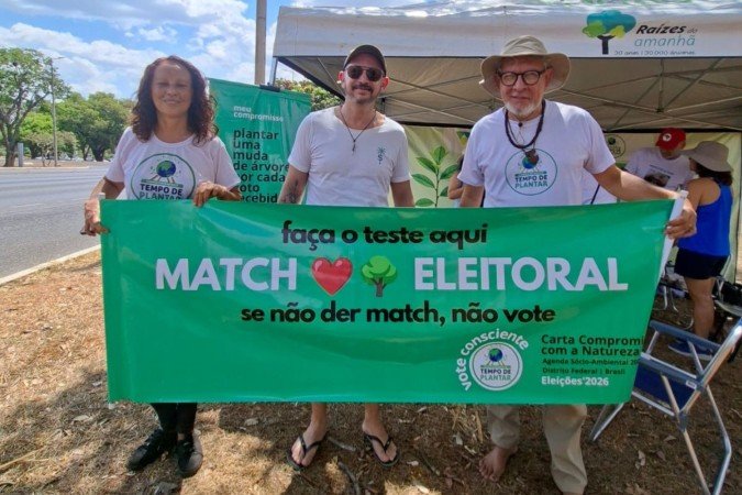 Movimento Regenerativo Tempo de Plantar apresenta aplicativo Match Eleitoral - (crédito: Tempo de Plantar/Divulgação) Movimento Regenerativo Tempo de Plantar apresenta aplicativo Match Eleitoral - (crédito: Tempo de Plantar/Divulgação)