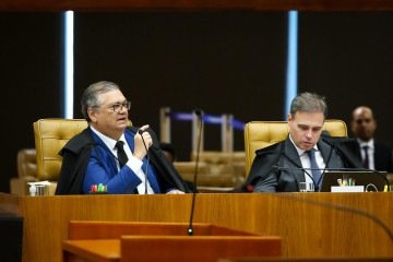 Flávio Dino e André Mendonça: decisão restringe investigação sobre ministro no caso Master -  (crédito: Gustavo Moreno/STF)