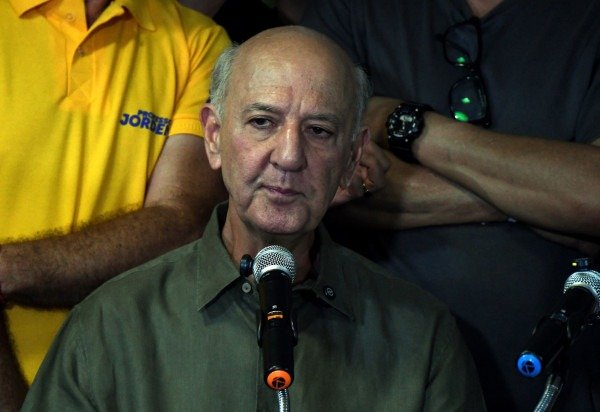 Candidato ao GDF Jos&eacute; Roberto Arruda durante coletiva na sede do PSD -DF
     -  (crédito:  Marcelo Ferreira/CB/D.A Press)