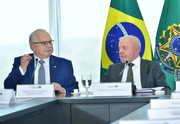 Ministro Edson Fachin, presidente do STF, e presidente Lula -  (crédito: Pedro França/CNJ)