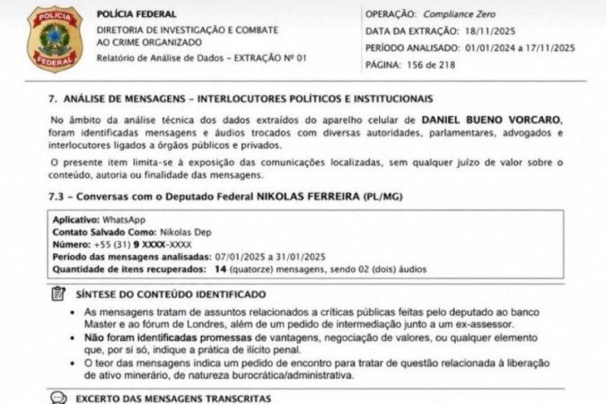 O documento falso reproduz erros de português, como 