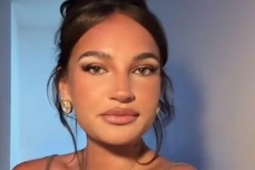 Gina Bugden, influencer britânica que teve o lábio inchado após morder-se durante o sono, antes do incidente - (crédito: Reprodução/TikTok) Gina Bugden, influencer britânica que teve o lábio inchado após morder-se durante o sono, antes do incidente - (crédito: Reprodução/TikTok)
