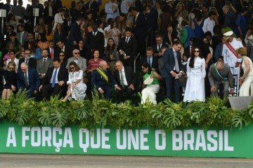 Fachin, Lula, Alckmin, Motta, Alcolumbre e outras autoridades acompanham o desfile do 7 de Setembro - (crédito: Marcelo Ferreira/CB/D.A Press) Fachin, Lula, Alckmin, Motta, Alcolumbre e outras autoridades acompanham o desfile do 7 de Setembro - (crédito: Marcelo Ferreira/CB/D.A Press)