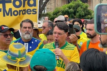 Kiko Caputo participou de uma manifestação realizada no Eixo Sul em celebração ao Dia da Independência - (crédito: Davi Cruz/CB/D.A Press) Kiko Caputo participou de uma manifestação realizada no Eixo Sul em celebração ao Dia da Independência - (crédito: Davi Cruz/CB/D.A Press)