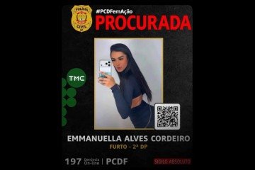Foragida foi presa em Samambaia - (crédito: PCDF/Divulgação) Foragida foi presa em Samambaia - (crédito: PCDF/Divulgação)