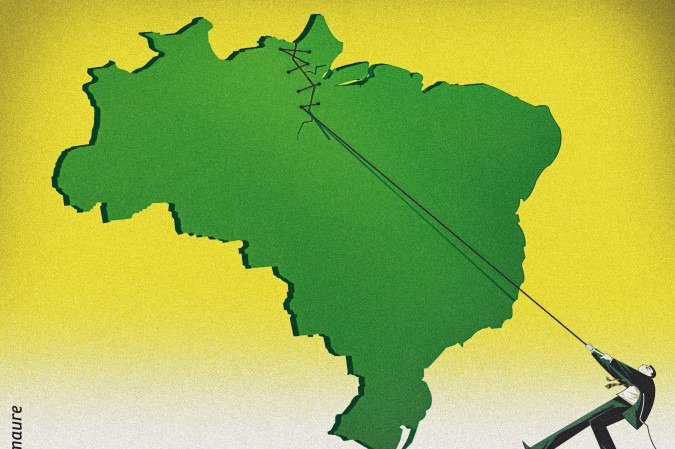 PRI-0809-BRASILIADF. Brasil, mapa, crise, conserto