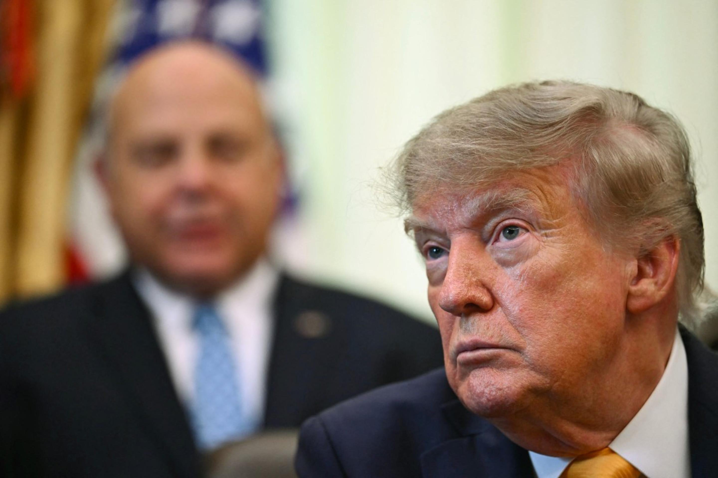 Trump com os cabelos mais claros