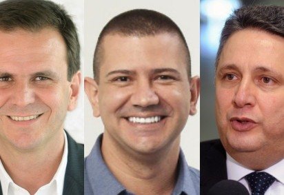 Eduardo Paes, Douglas Ruas e Anthony Garotinho, os principais nomes na disputa pelo governo do Rio de Janeiro, segundo pesquisa Quaest -  (crédito: Wikimedia Commons) -Eduardo Paes, Douglas Ruas e Anthony Garotinho, os principais nomes na disputa pelo governo do Rio de Janeiro, segundo pesquisa Quaest -  (crédito: Wikimedia Commons)