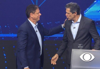 Tarc&iacute;sio de Freitas e Fernando Haddad, nomes avaliados em pesquisa para o governo de S&atilde;o Paulo -  (crédito: Miguel Schincariol/AFP) -Tarc&iacute;sio de Freitas e Fernando Haddad, nomes avaliados em pesquisa para o governo de S&atilde;o Paulo -  (crédito: Miguel Schincariol/AFP)