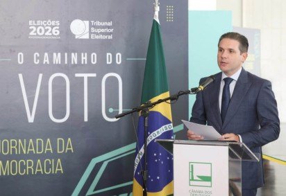Hugo Motta durante abertura de exposição no Congresso nesta terça-feira (8/9) -  (crédito:  Kayo Magalhães/Câmara dos Deputados) -Hugo Motta durante abertura de exposição no Congresso nesta terça-feira (8/9) -  (crédito:  Kayo Magalhães/Câmara dos Deputados)