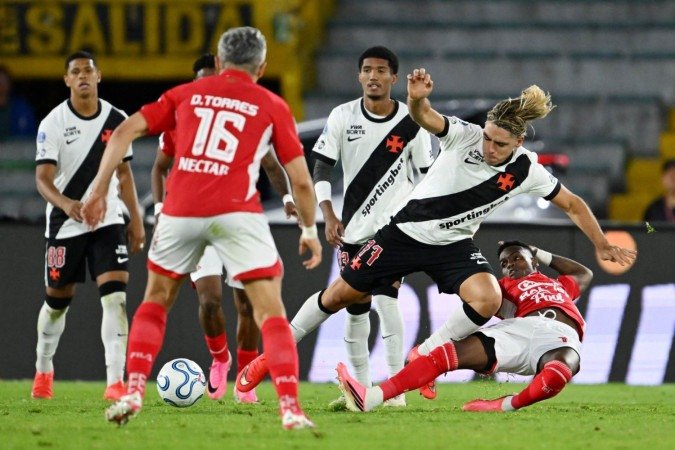 Vasco completou o segundo jogo sem marcar gols - (crédito: Raul Arboleda/AFP) Vasco completou o segundo jogo sem marcar gols - (crédito: Raul Arboleda/AFP)
