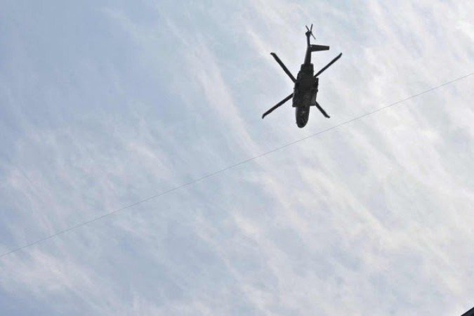 Helicópteros sobrevoam o MetLife Stadium, em Nova Jersey/Nova York, na final da Copa do Mundo entre Espanha e Argentina: segurança é um trauma no país marcado pelo 11 de Setembro