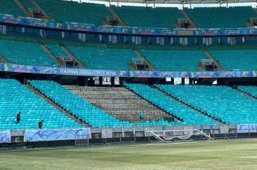O governo da Bahia autorizou a retirada de parte das cadeiras na Arena Fonte Nova, em Salvador - (crédito: Instagram) O governo da Bahia autorizou a retirada de parte das cadeiras na Arena Fonte Nova, em Salvador - (crédito: Instagram)