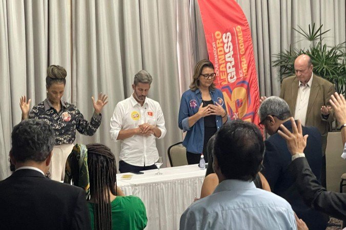 Leandro Grass promete apoio a instituições religiosas - (crédito: Davi Cruz/CB) Leandro Grass promete apoio a instituições religiosas - (crédito: Davi Cruz/CB)