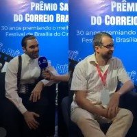 O ator Lucas Drummond (esquerda) e o diretor Daniel Nolasco: domingo de muito cinema na capital -  (crédito: Ricardo Daehn/CB D.A Press)