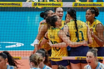 O Brasil conquistou o Pré-Olímpico no Rio de Janeiro sem perder um set sequer em cinco compromissos na competição - (crédito: Wallace Teixeira/FV Imagem/CBV) O Brasil conquistou o Pré-Olímpico no Rio de Janeiro sem perder um set sequer em cinco compromissos na competição - (crédito: Wallace Teixeira/FV Imagem/CBV)