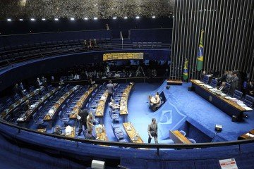 O plenário do Senado Federal, palco da renovação de dois terços das cadeiras nas eleições de 2026     -  (crédito:  Jefferson Rudy/Wikimedia Commons)