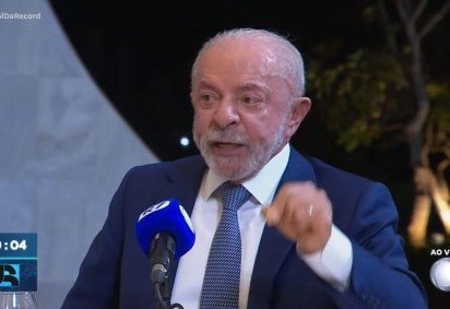 Luís Inácio Lula da Silva em sabatina no Jornal da Record  -  (crédito: Reprodução da TV) -Luís Inácio Lula da Silva em sabatina no Jornal da Record  -  (crédito: Reprodução da TV)