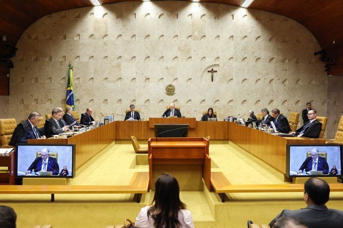 Moraes, personagem central do julgamento, ficou em silêncio por cerca de duas horas - (crédito: Rosinei Coutinho/STF) Moraes, personagem central do julgamento, ficou em silêncio por cerca de duas horas - (crédito: Rosinei Coutinho/STF)
