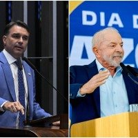 Flávio Bolsonaro e Luiz Inácio Lula da Silva -  (crédito: Carlos Moura/Agência Senado e Ricardo Stuckert)