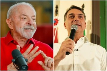 Lula e Flávio Bolsonaro continuam tecnicamente empatados - (crédito: Ricardo Stuckert e Charles Vieira) Lula e Flávio Bolsonaro continuam tecnicamente empatados - (crédito: Ricardo Stuckert e Charles Vieira)