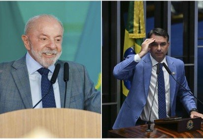 Luiz Inácio Lula da Silva e Flávio Bolsonaro -  (crédito: Ricardo Stuckert e Ton Molina/Agência Senado)