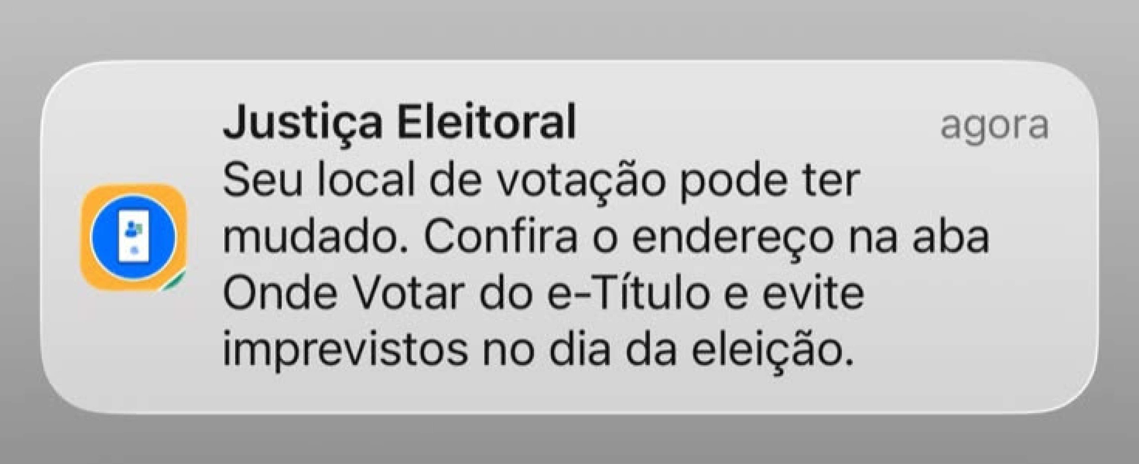 As notifica&ccedil;&otilde;es trazem informa&ccedil;&otilde;es &uacute;teis sobre o pleito deste ano