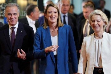 Von der Leyen afirmou que é hora de elevar a relação da UE com o Canadá ao 'nível mais alto possível' -  (crédito: EPA)