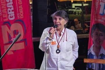 Erika Kokay em discurso de campanha - (crédito: Carlos Silva/CB/DA Press) Erika Kokay em discurso de campanha - (crédito: Carlos Silva/CB/DA Press)