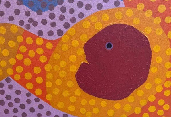 Obra de Athos Bulcão na exposição na Livraria Travessa  -  (crédito: Divulgação)