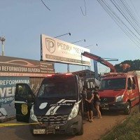 Um dos homens foi esmagado e faleceu no local -  (crédito: Lucas Rodrigo)