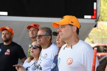 A agenda também contou com o candidato ao Senado Sebastião Coelho, o suplente pastor Ibi e o candidato a vice-governador Rafael Sampaio - (crédito: Peter Neylon) A agenda também contou com o candidato ao Senado Sebastião Coelho, o suplente pastor Ibi e o candidato a vice-governador Rafael Sampaio - (crédito: Peter Neylon)