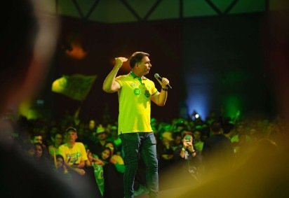 O presidenciável Flávio Bolsonaro (PL) participou de ato de campanha em Joinville na manhã deste sábado (19/9). -  (crédito: Vittor Sales/Divulgação Campanha Flávio Bolsonaro) -O presidenciável Flávio Bolsonaro (PL) participou de ato de campanha em Joinville na manhã deste sábado (19/9). -  (crédito: Vittor Sales/Divulgação Campanha Flávio Bolsonaro)