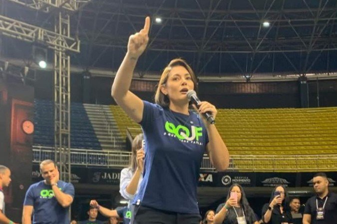 Durante evento a candidata ao Senado defendeu fortalecimento dos três poderes e a importância da igreja na vida dos jovens - (crédito: Lucas Rodrigo ) Durante evento a candidata ao Senado defendeu fortalecimento dos três poderes e a importância da igreja na vida dos jovens - (crédito: Lucas Rodrigo )