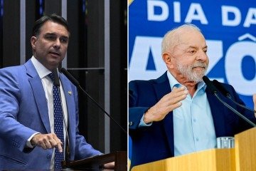 Flávio Bolsonaro e Luiz Inácio Lula da Silva, protagonistas da disputa presidencial - (crédito: Carlos Moura/Agência Senado e Ricardo Stuckert) Flávio Bolsonaro e Luiz Inácio Lula da Silva, protagonistas da disputa presidencial - (crédito: Carlos Moura/Agência Senado e Ricardo Stuckert)