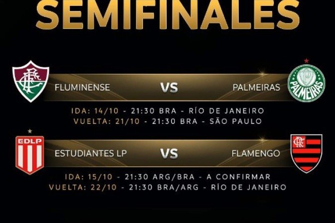 Semifinais Libertadores 2026 - (crédito: Reprodução/Instagram) Semifinais Libertadores 2026 - (crédito: Reprodução/Instagram)
