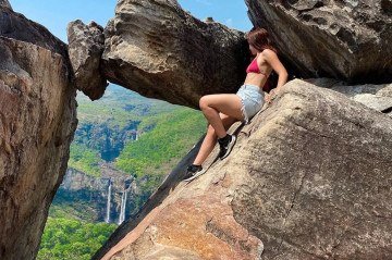 Para Ester, estar na natureza é um alívio mental - (crédito: Arquivo pessoal) Para Ester, estar na natureza é um alívio mental - (crédito: Arquivo pessoal)