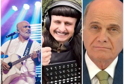 Rick, Oliver Tree e Boechat -  (crédito: Laura Carvalho/ Villa Country - Reprodução/Redes Sociais - Tupi - Pablo Oliveira) -Rick, Oliver Tree e Boechat -  (crédito: Laura Carvalho/ Villa Country - Reprodução/Redes Sociais - Tupi - Pablo Oliveira)