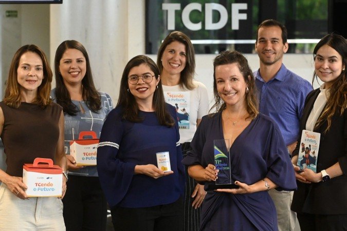  Equipe executora do projeto TCendo o futuro, da Escola de Contas Públicas do Tribunal de Contas do Distrito Federal (TCDF), liderada por Ivana Dessen -  (crédito:  Ed Alves/CB/D.A Press)