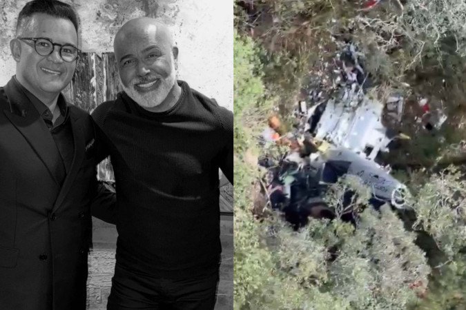 Veja como ficou o helicóptero com Rick Sollo e Bruno Avelar após tragédia - (crédito: Reprodução/Instagram) Veja como ficou o helicóptero com Rick Sollo e Bruno Avelar após tragédia - (crédito: Reprodução/Instagram)