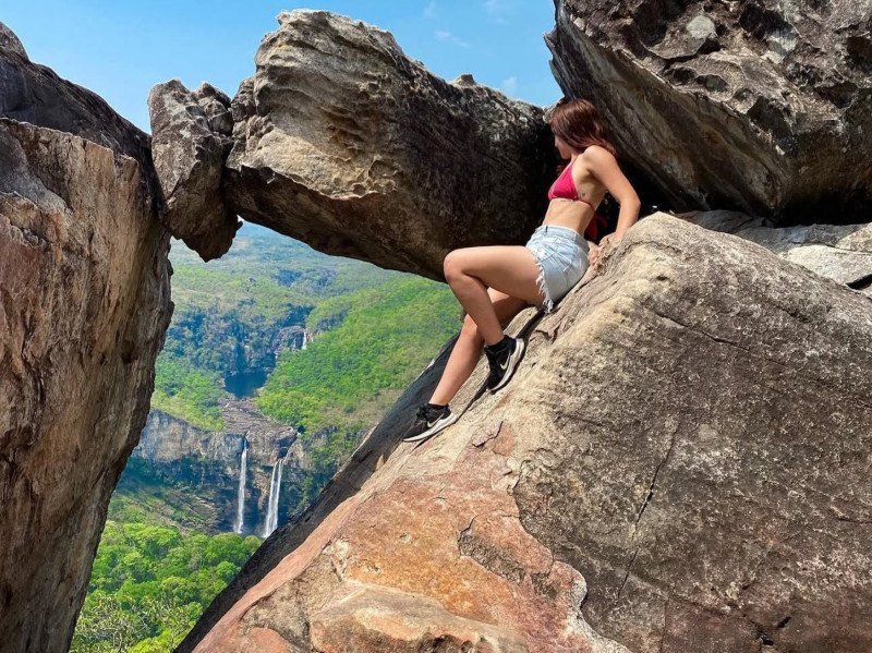 Para Ester, estar na natureza é um alívio mental -  (crédito: Arquivo pessoal)